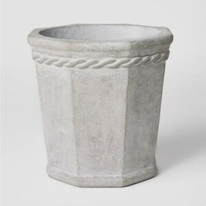 8” Studio McGee Octagon Concrete Planter Gray - Threshold Studio McGee